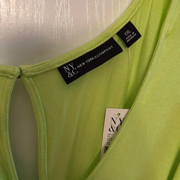 2/$30 New York & Company Green Romper Women’s 2X NWT - Picture 2 of 3